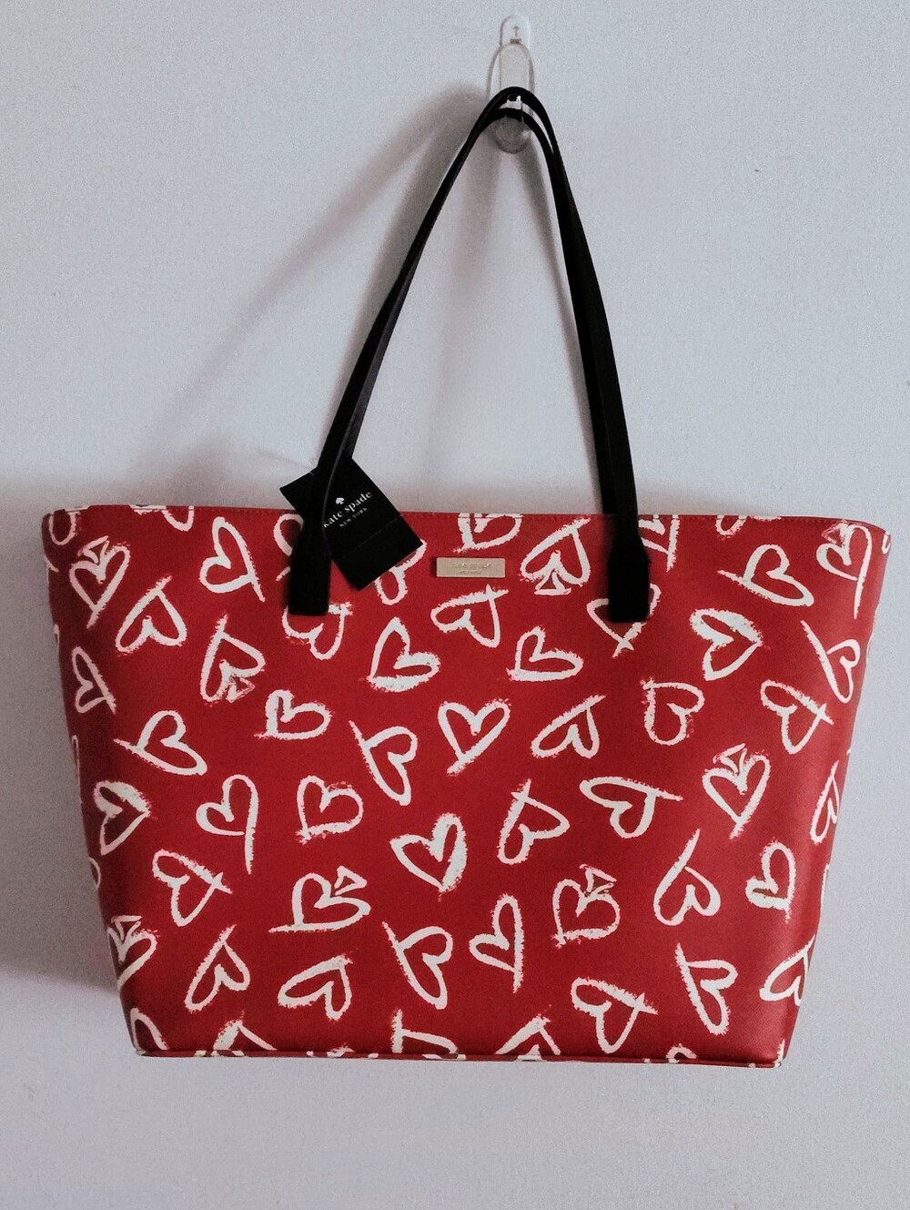 Kate Spade Lipstick Hearts Tote & Cardholder - Picture 2 of 11